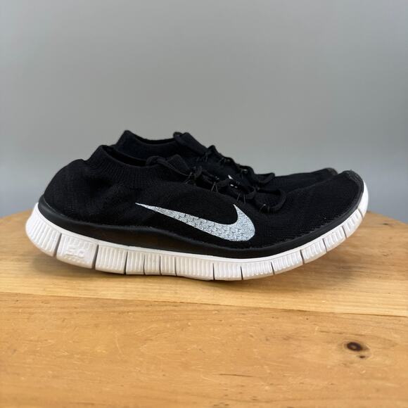 Nike Free 5.0+ Flyknit Women's Size 8.5 Shoes Black Running Sneakers 615806-010 - Picture 1 of 9